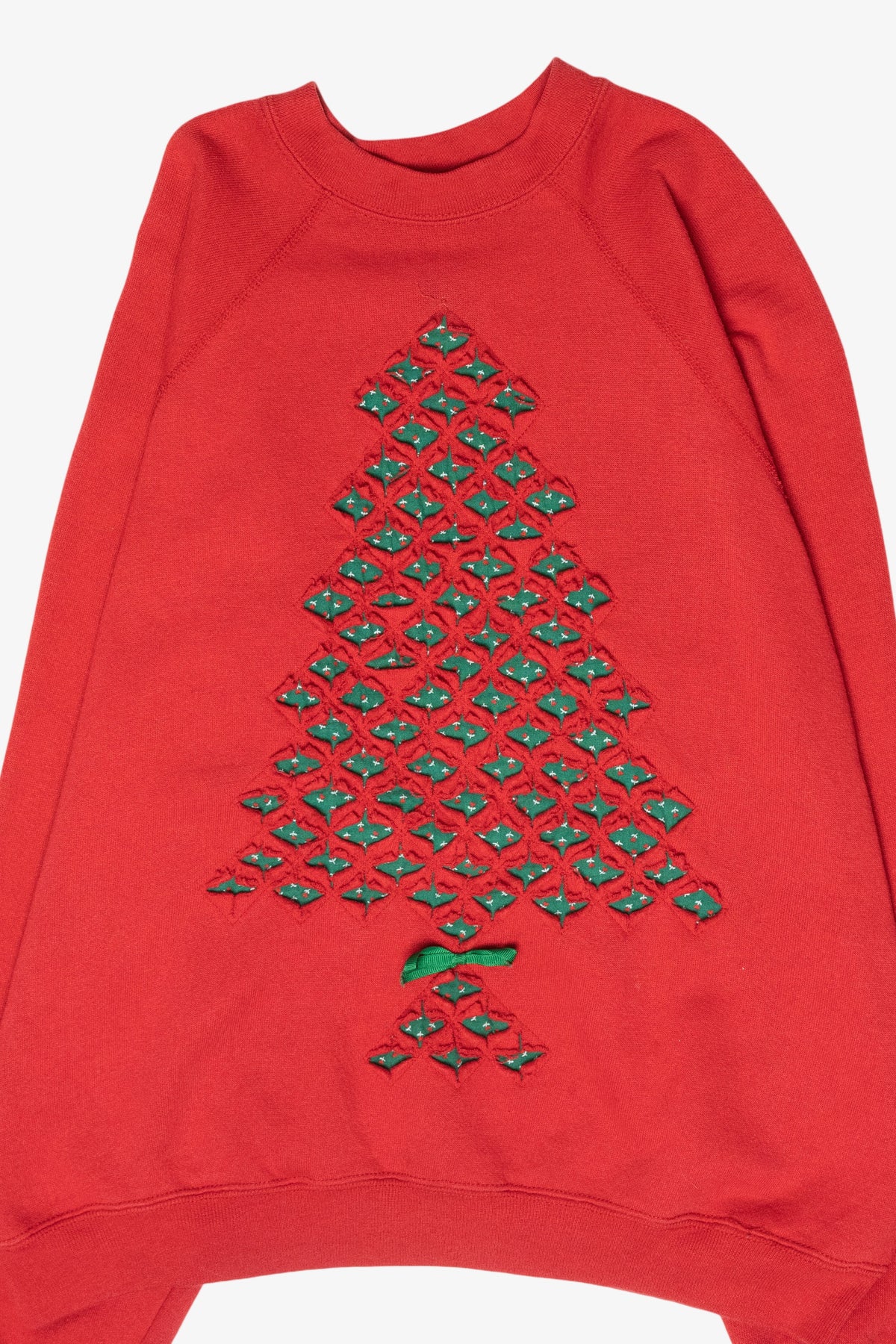 Handmade Tree Cutout Vintage Ugly Christmas Sweatshirt (1990s)