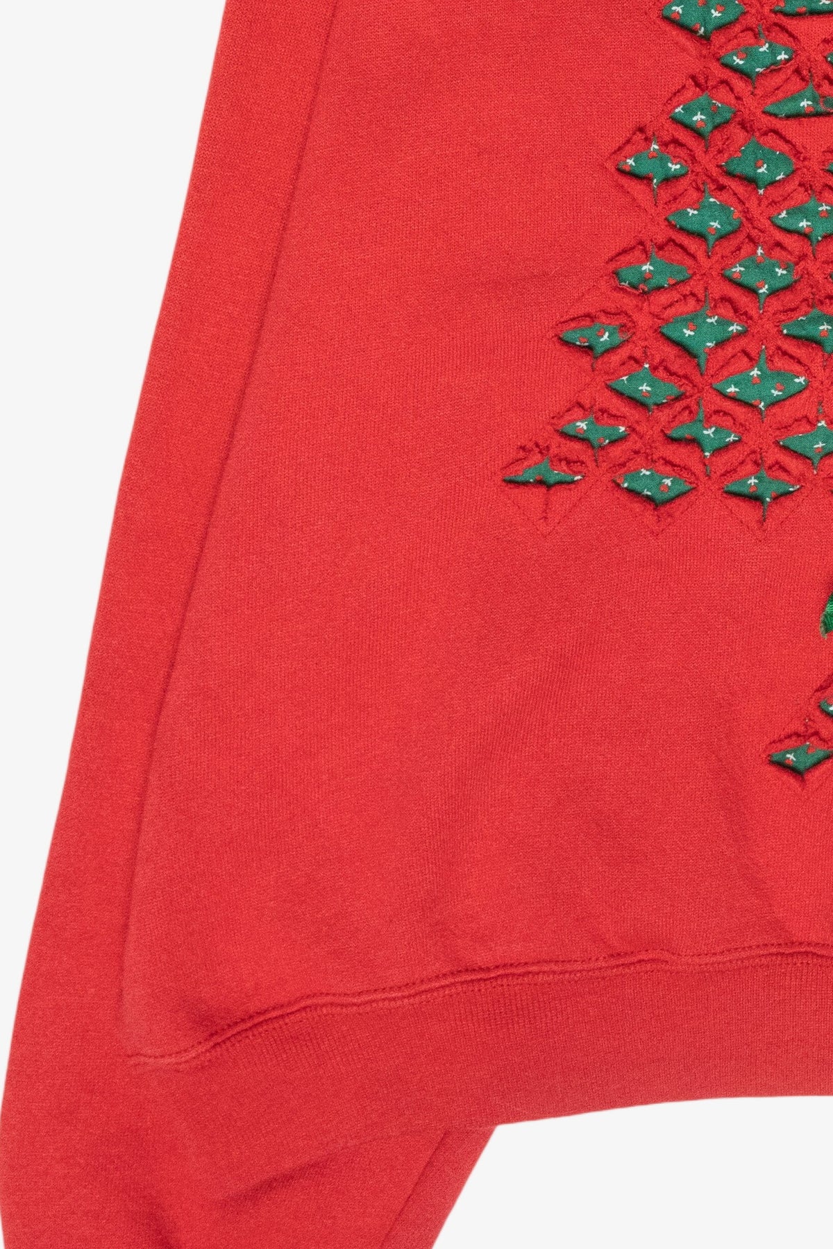 Handmade Tree Cutout Vintage Ugly Christmas Sweatshirt (1990s)