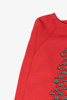 Handmade Tree Cutout Vintage Ugly Christmas Sweatshirt (1990s)