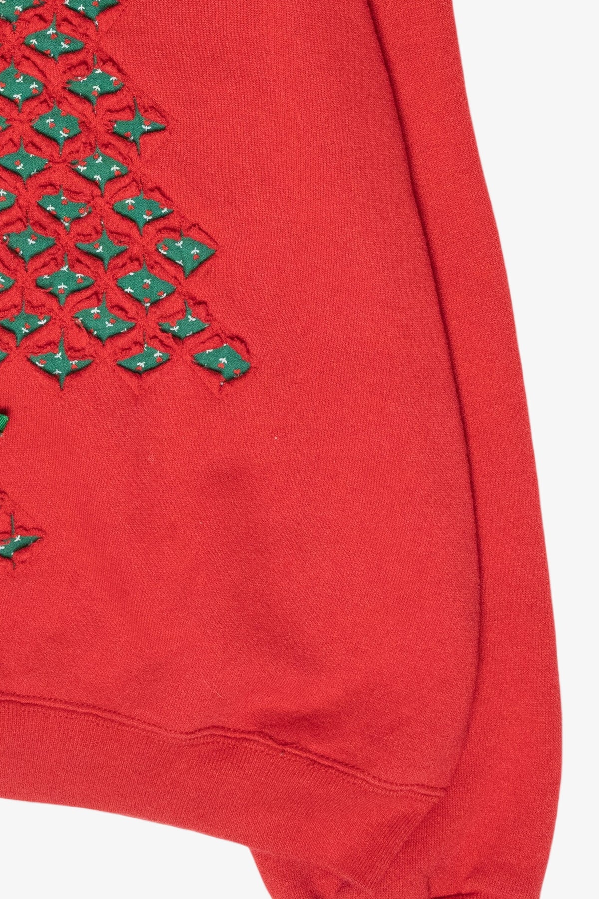Handmade Tree Cutout Vintage Ugly Christmas Sweatshirt (1990s)