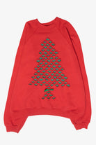 Handmade Tree Cutout Vintage Ugly Christmas Sweatshirt (1990s)