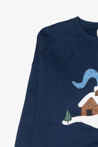 Handmade Winter Cabin Vintage Ugly Christmas Sweatshirt (1990s)