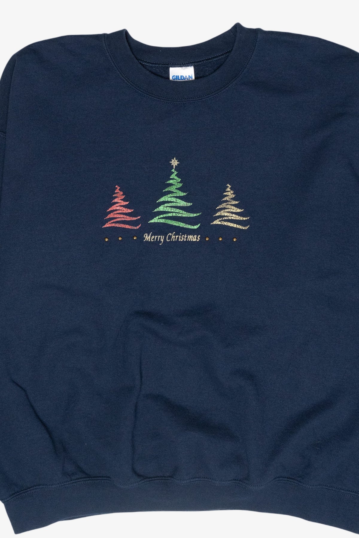 Zig-Zag Trees Vintage Ugly Christmas Sweatshirt (2000s)