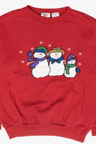 Snowmen Trio Vintage Ugly Christmas Sweatshirt (1990s)
