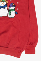 Snowmen Trio Vintage Ugly Christmas Sweatshirt (1990s)