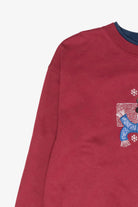 Whimsical Snowman Vintage Ugly Christmas Sweatshirt (1990s)
