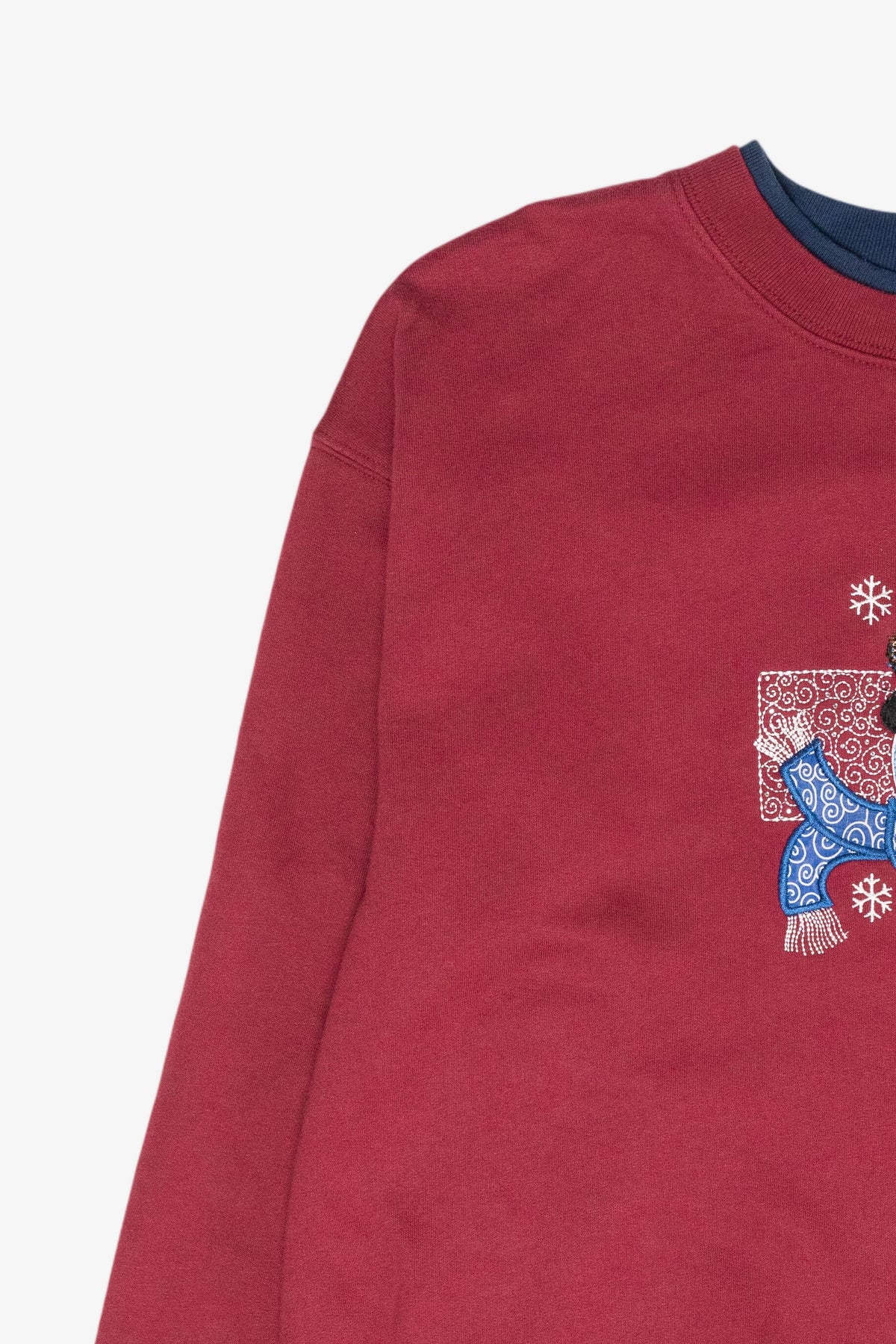 Whimsical Snowman Vintage Ugly Christmas Sweatshirt (1990s)
