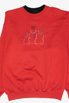Studded Snowmen Vintage Ugly Christmas Sweatshirt (1990s)