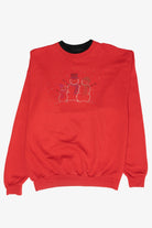 Studded Snowmen Vintage Ugly Christmas Sweatshirt (1990s)
