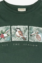 "Tis The Season" Birds Vintage Ugly Christmas Sweatshirt (1990s)
