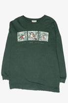 "Tis The Season" Birds Vintage Ugly Christmas Sweatshirt (1990s)