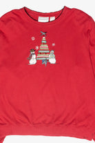 Cute Snowmen Vintage Ugly Christmas Sweatshirt (2000s)