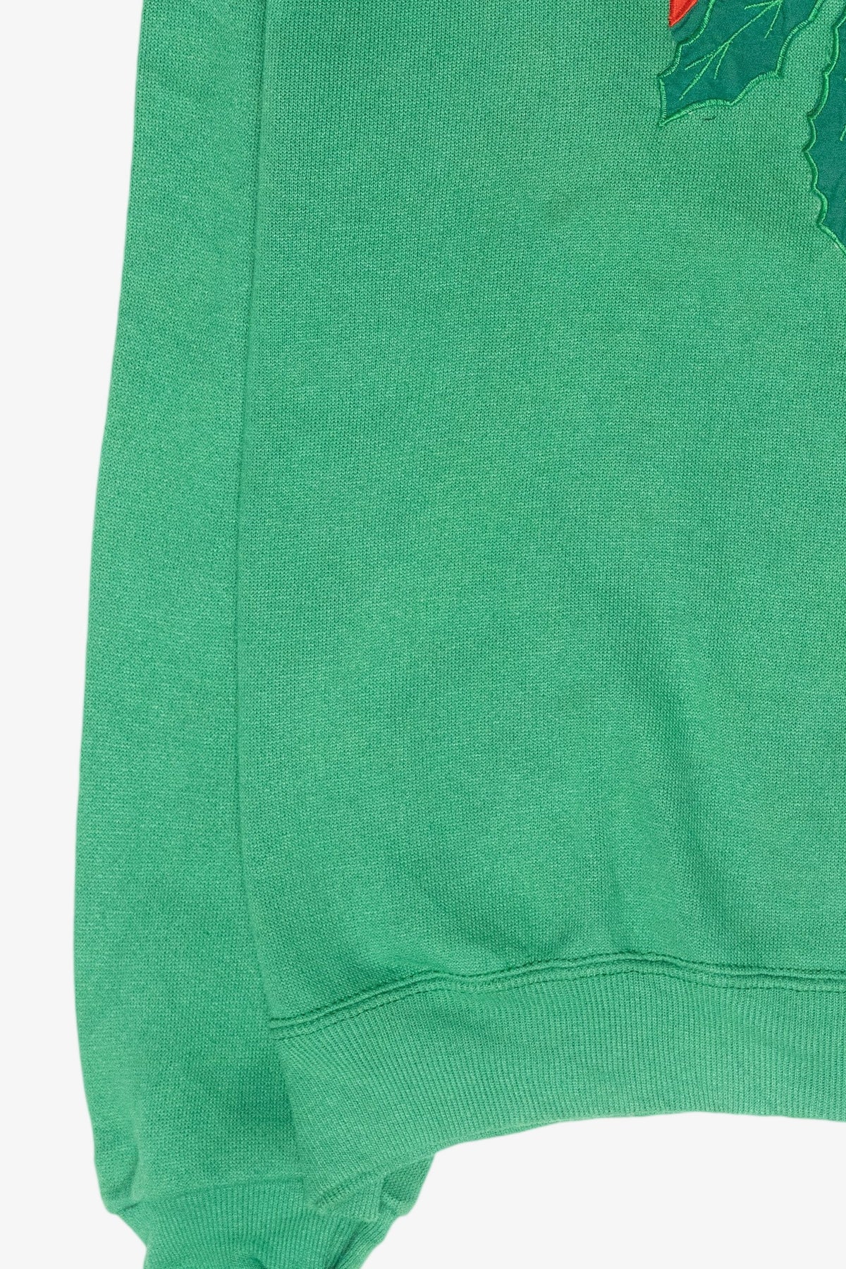 Handmade Mistletoe Applique Vintage Ugly Christmas Sweatshirt (1990s)
