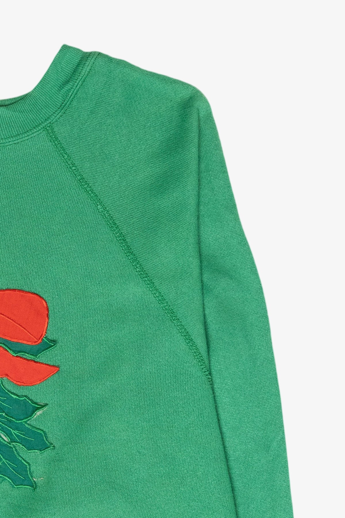 Handmade Mistletoe Applique Vintage Ugly Christmas Sweatshirt (1990s)