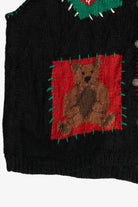Vintage Karen Scott II Teddy Bear Ugly Christmas Vest (1990s)