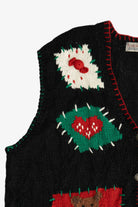 Vintage Karen Scott II Teddy Bear Ugly Christmas Vest (1990s)