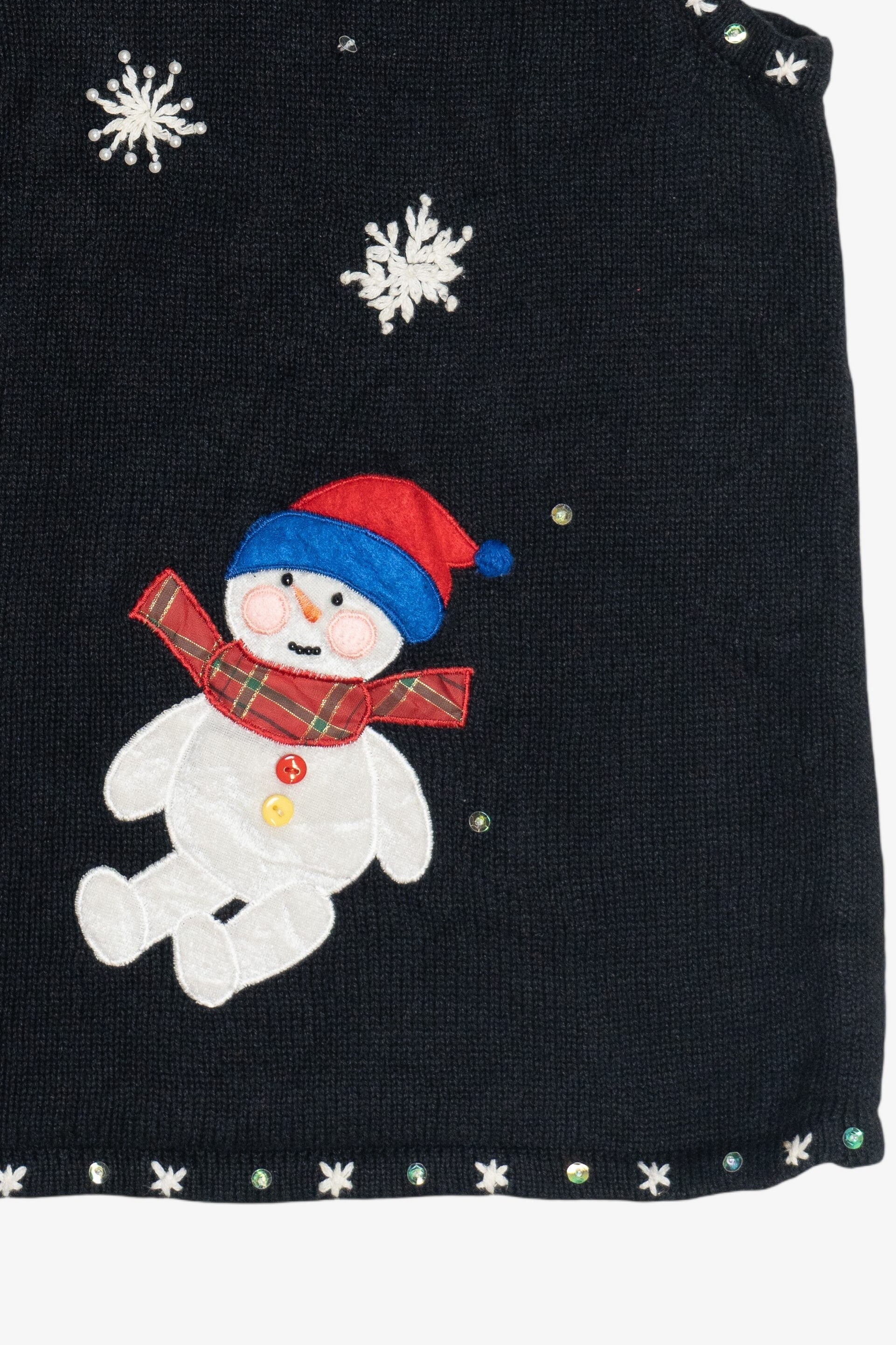 Vintage Designers Originals Studio Snowmen Pile Ugly Christmas Vest (1990s)