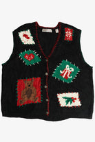 Vintage Karen Scott II Teddy Bear Ugly Christmas Vest (1990s)