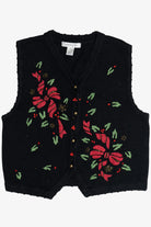 Vintage Floral Bows Ugly Christmas Vest (1990s)