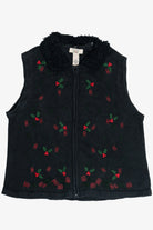 Vintage Beaded "Ho Ho Ho" Ugly Christmas Vest (1990s)