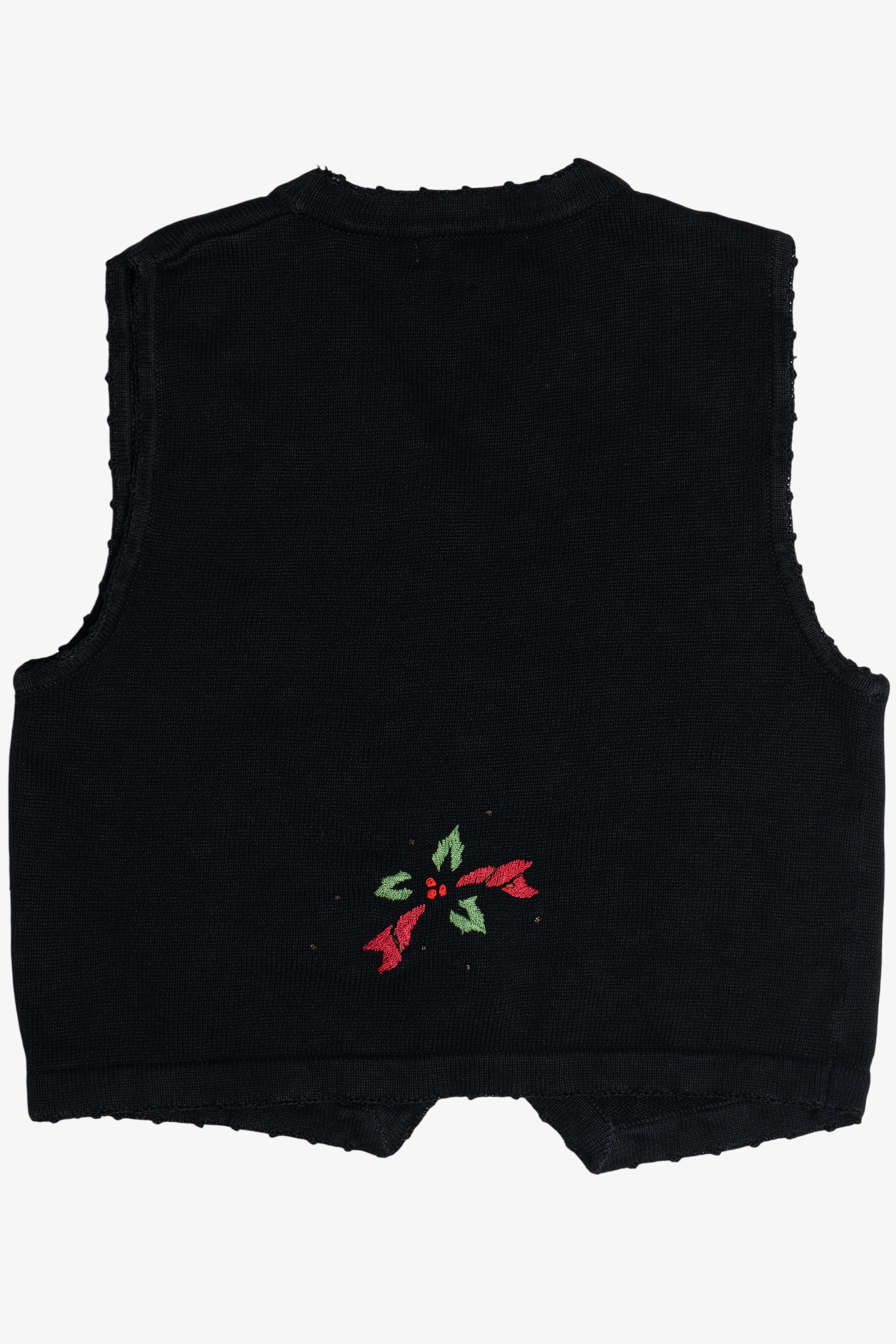 Vintage Floral Bows Ugly Christmas Vest (1990s)