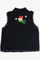 Vintage Designers Originals Studio Snowmen Pile Ugly Christmas Vest (1990s)