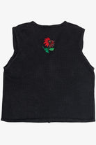 Vintage Bobbie Brooks Plaid Poinsettia Ugly Christmas Vest (1990s)