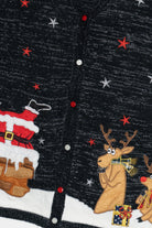 Vintage Silly Santa Holiday Time Ugly Christmas Vest (2000s)