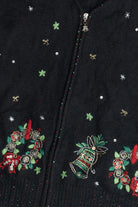 Vintage Wreaths & Bells Ugly Christmas Vest (1990s)