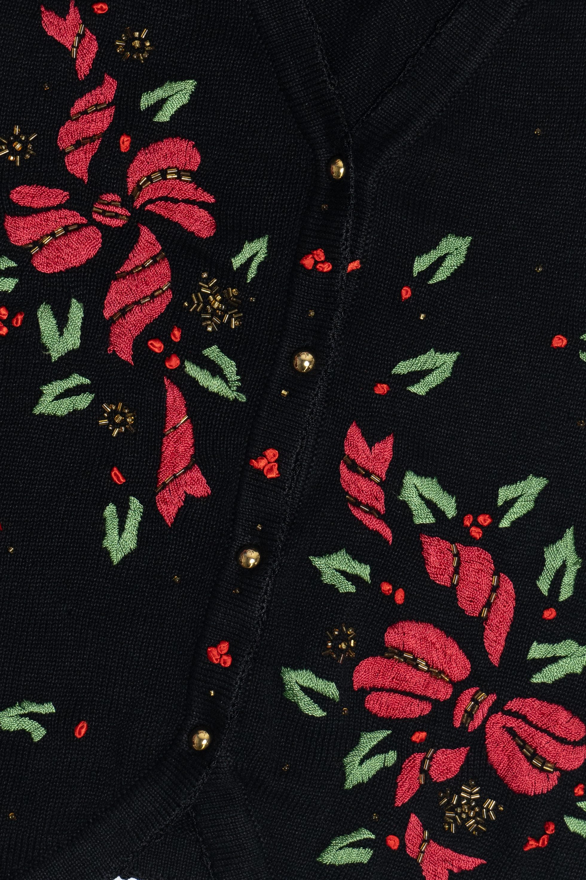 Vintage Floral Bows Ugly Christmas Vest (1990s)