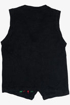 Vintage Victoria Jones Embroidered Poinsettias Ugly Christmas Vest (1990s)
