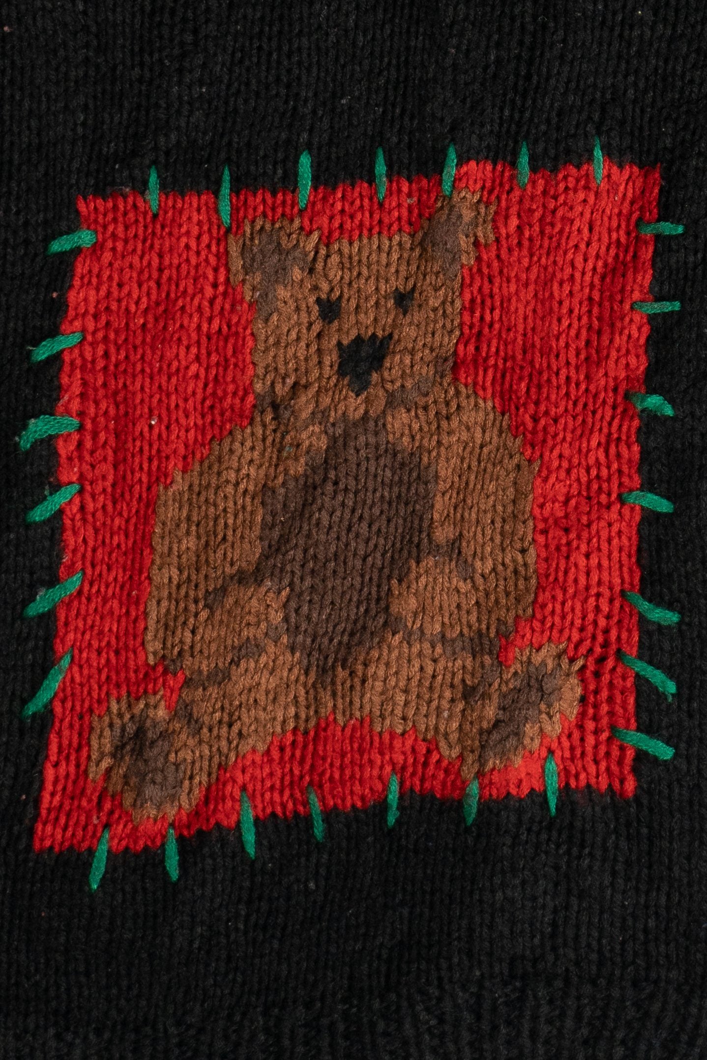 Vintage Karen Scott II Teddy Bear Ugly Christmas Vest (1990s)