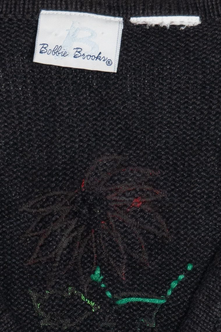 Vintage Bobbie Brooks Plaid Poinsettia Ugly Christmas Vest (1990s)