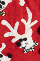 Vintage Michael Simon Reindeer Applique Ugly Christmas Vest (2000s)