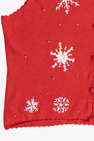 Vintage Snowflakes Ugly Christmas Sweater Vest (1990s)