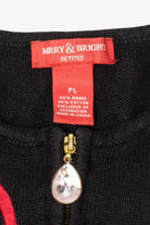 Vintage Black Merry & Bright Ornaments Ugly Christmas Vest (2000s)