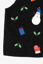 Vintage Black Croft & Barrow Snowmen Ugly Christmas Vest (2000s)