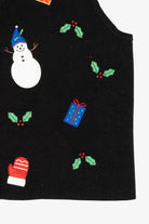 Vintage Black Croft & Barrow Snowmen Ugly Christmas Vest (2000s)