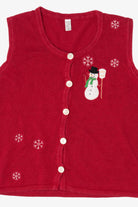 Vintage Red Snowmen Ugly Christmas Vest (2000s)
