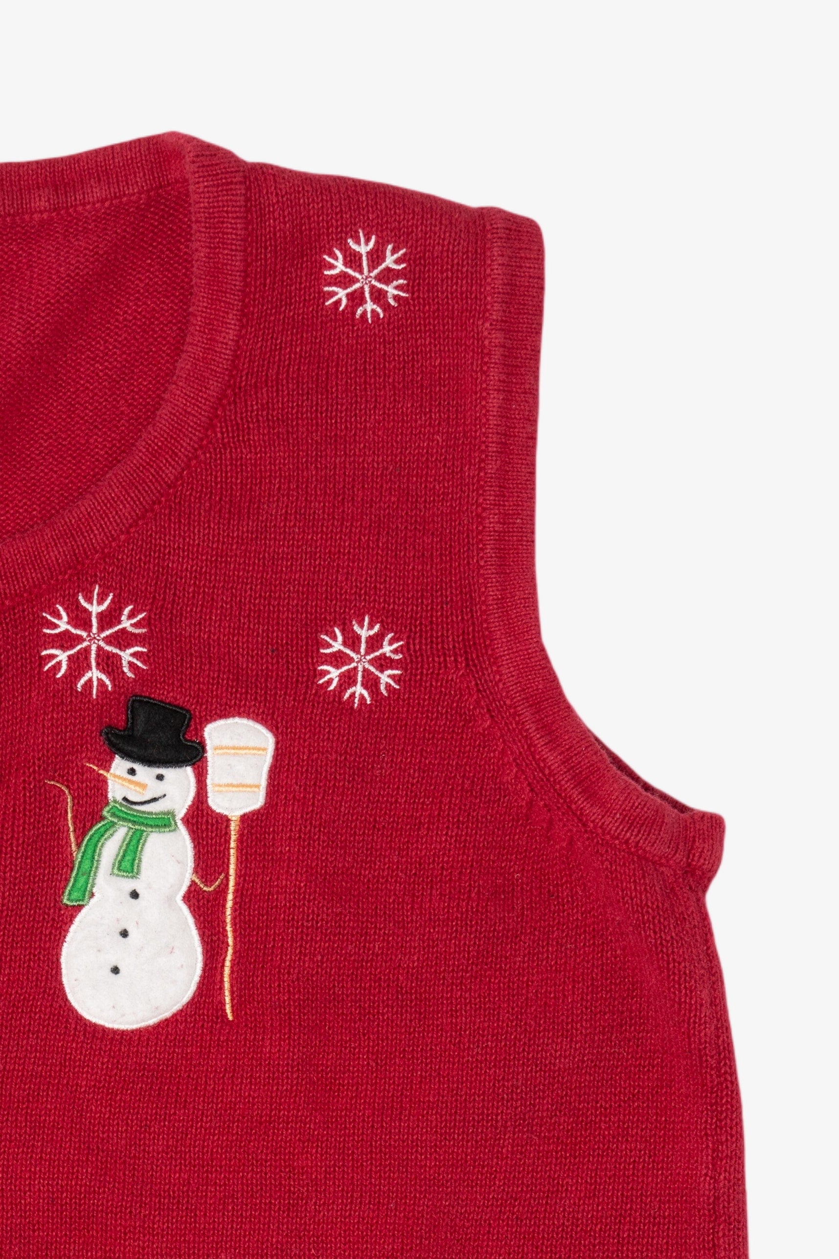 Vintage Red Snowmen Ugly Christmas Vest (2000s)