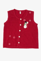 Vintage Red Snowmen Ugly Christmas Vest (2000s)