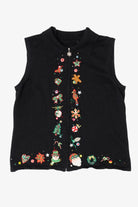 Vintage Black Ugly Christmas Vest (2000s)