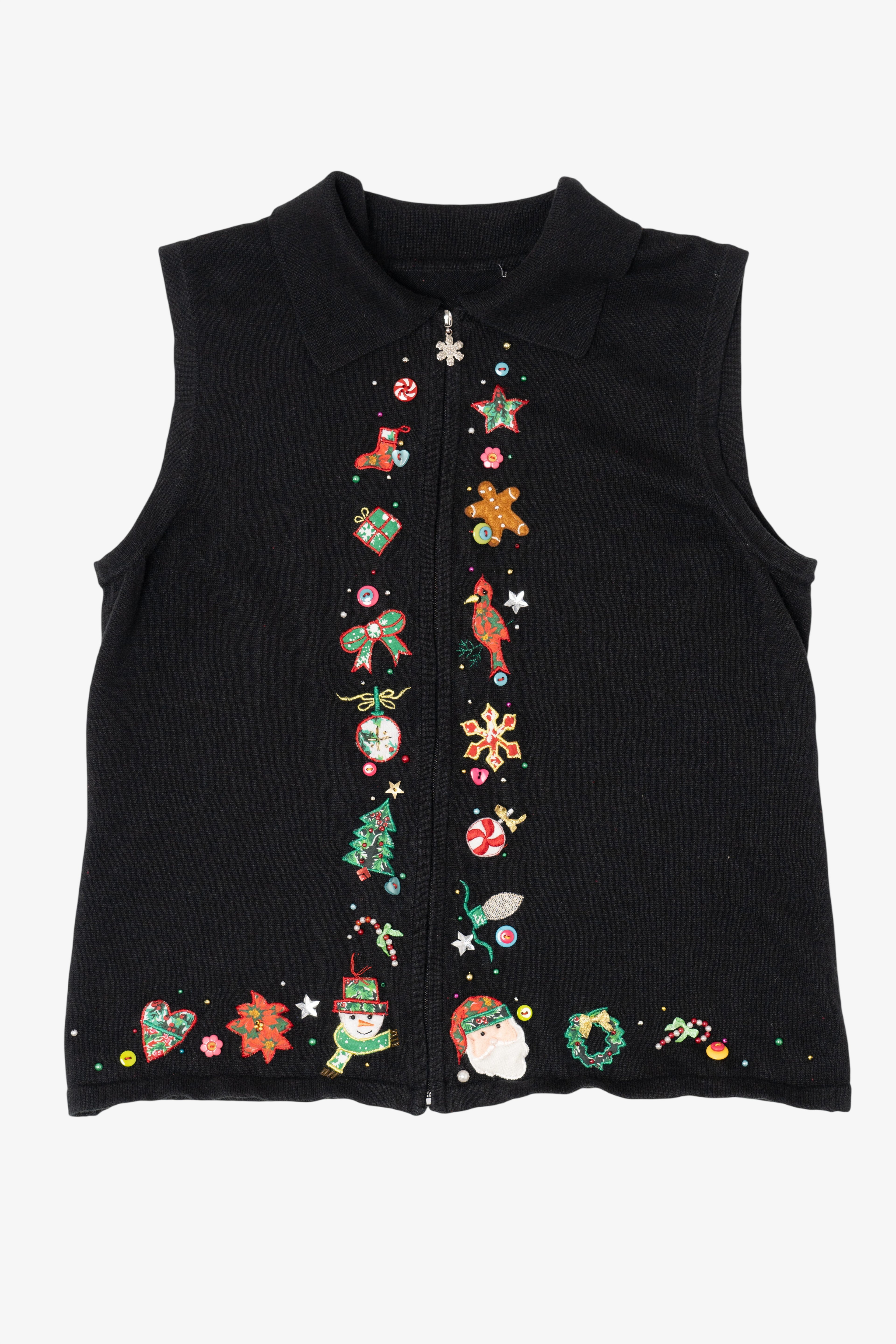 Vintage Black Ugly Christmas Vest (2000s)
