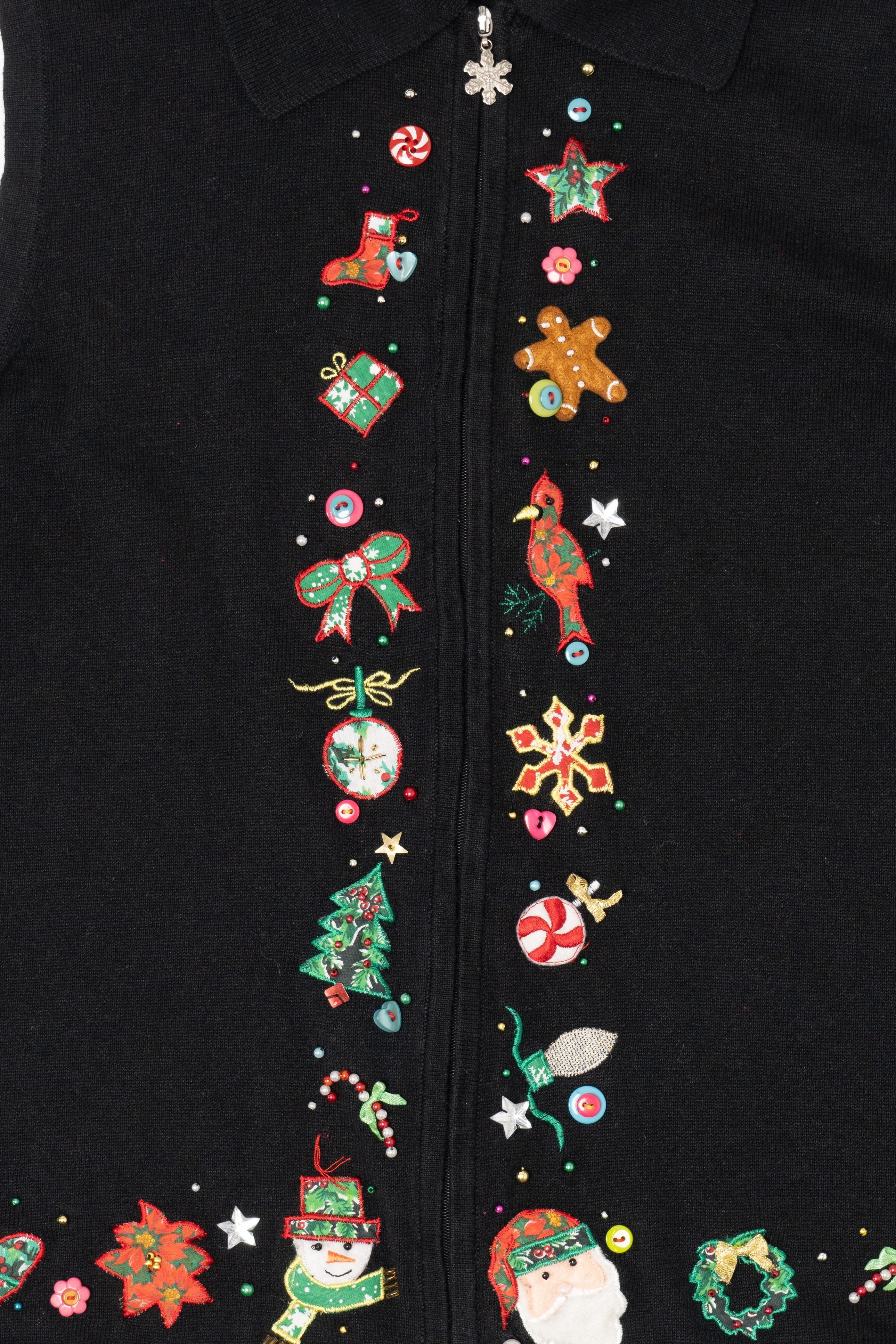 Vintage Black Ugly Christmas Vest (2000s)