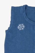 Vintage Blue Holiday Faire Snowmen Ugly Christmas Vest (2000s)