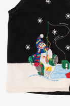 Vintage Black Carly St. Clair Snowmen Ugly Christmas Vest (1990s)
