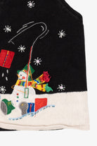 Vintage Black Carly St. Clair Snowmen Ugly Christmas Vest (1990s)