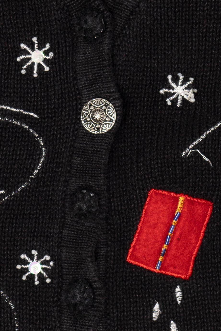 Vintage Black Carly St. Clair Snowmen Ugly Christmas Vest (1990s)