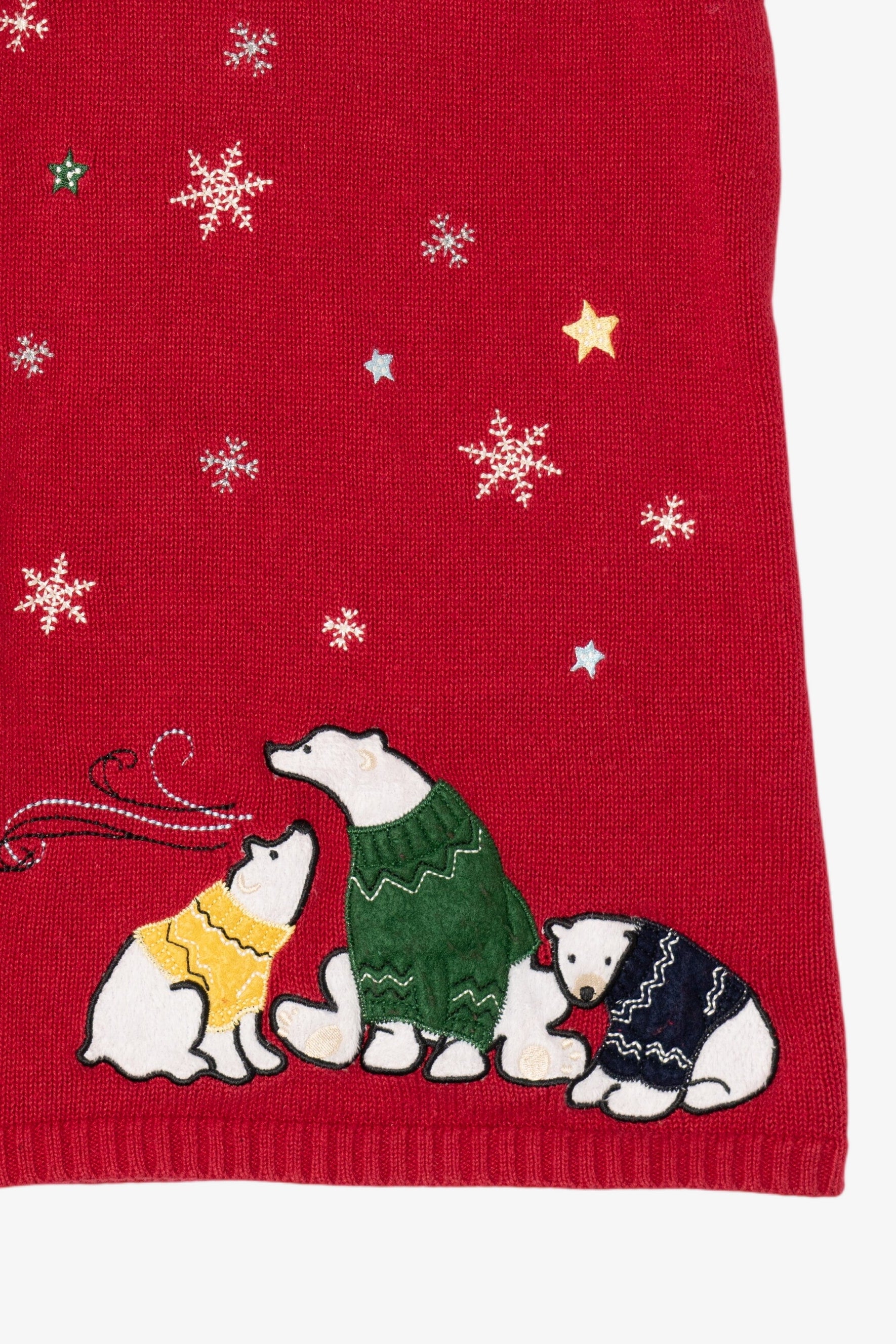 Vintage Red Christopher & Banks Polar Bears Ugly Christmas Vest (2000s)