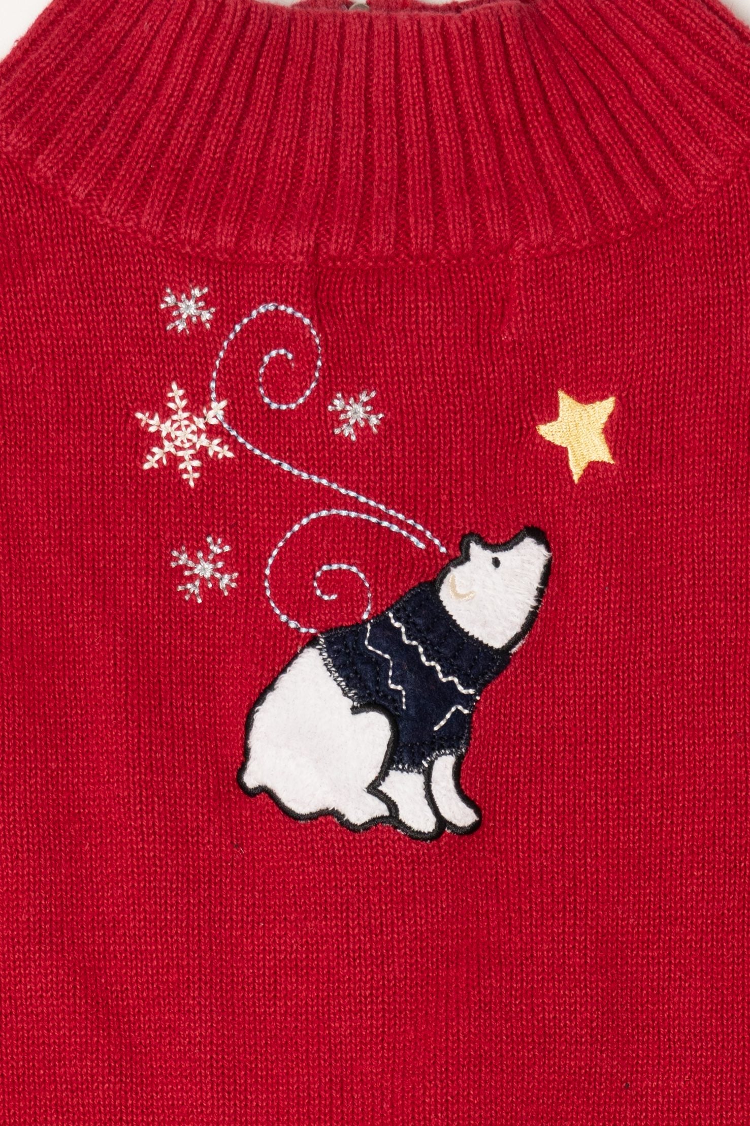 Vintage Red Christopher & Banks Polar Bears Ugly Christmas Vest (2000s)